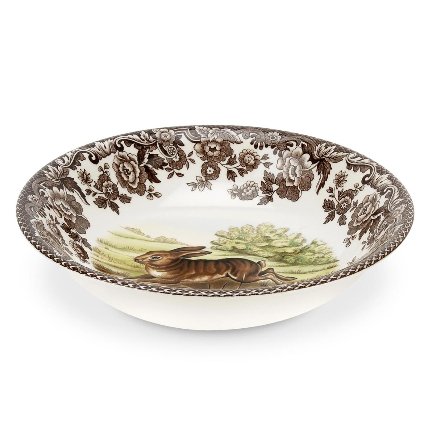 Woodland Rabbit Motif Small Cereal Bowl image number null