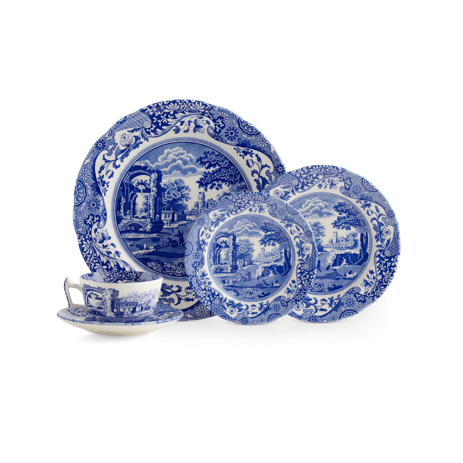 Blue Italian 5 Piece Place Setting image number null