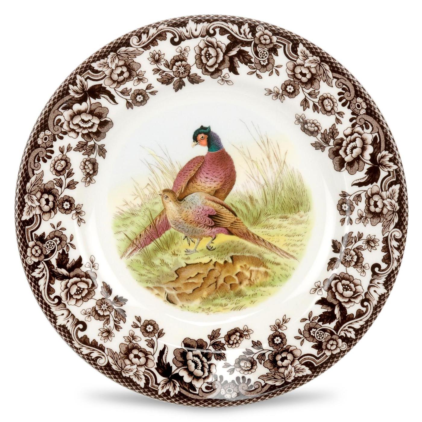 Woodland Pheasant Motif Side Plate, 8 Inch image number null