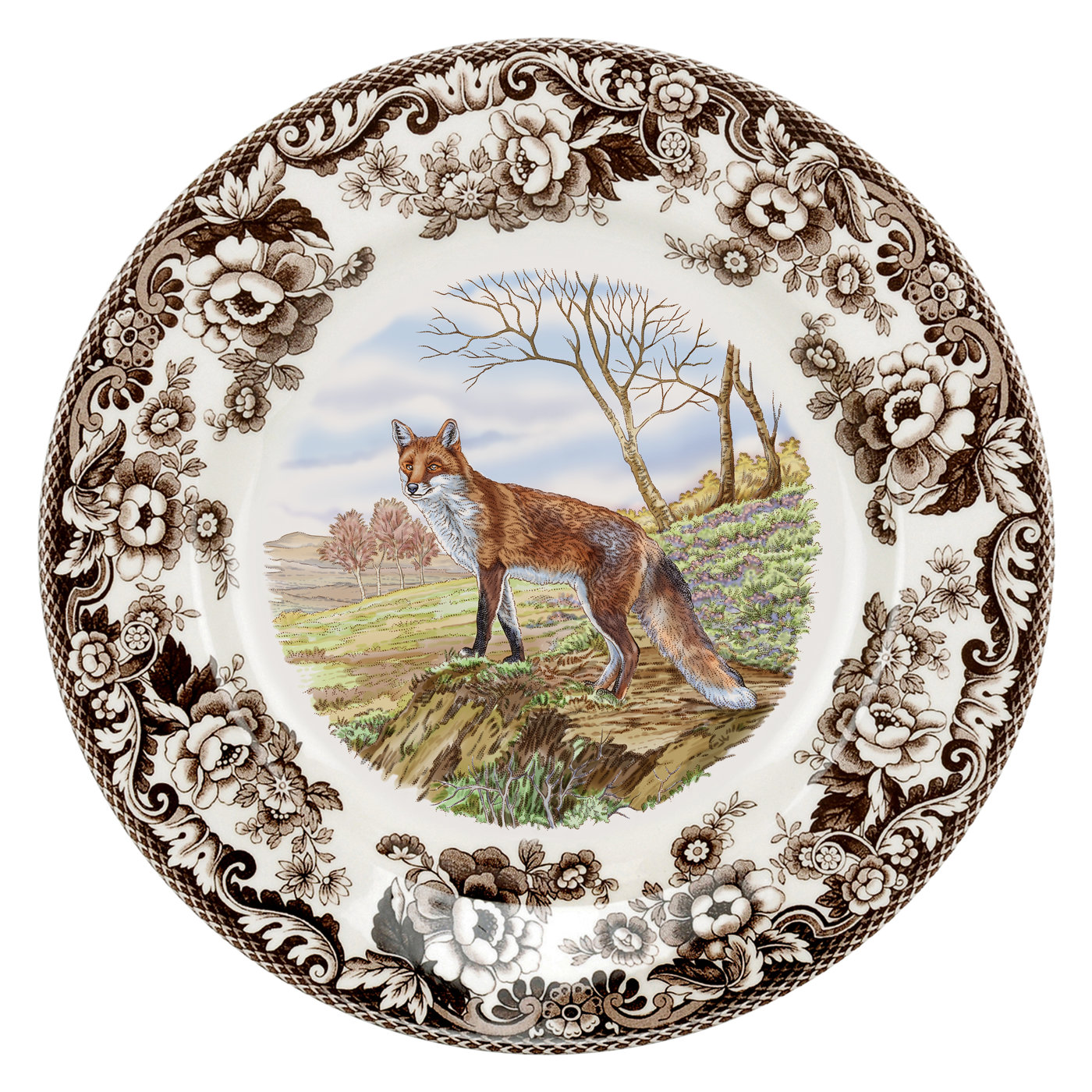 Woodland Dinner Plate 10.5 Inch, Red Fox image number null