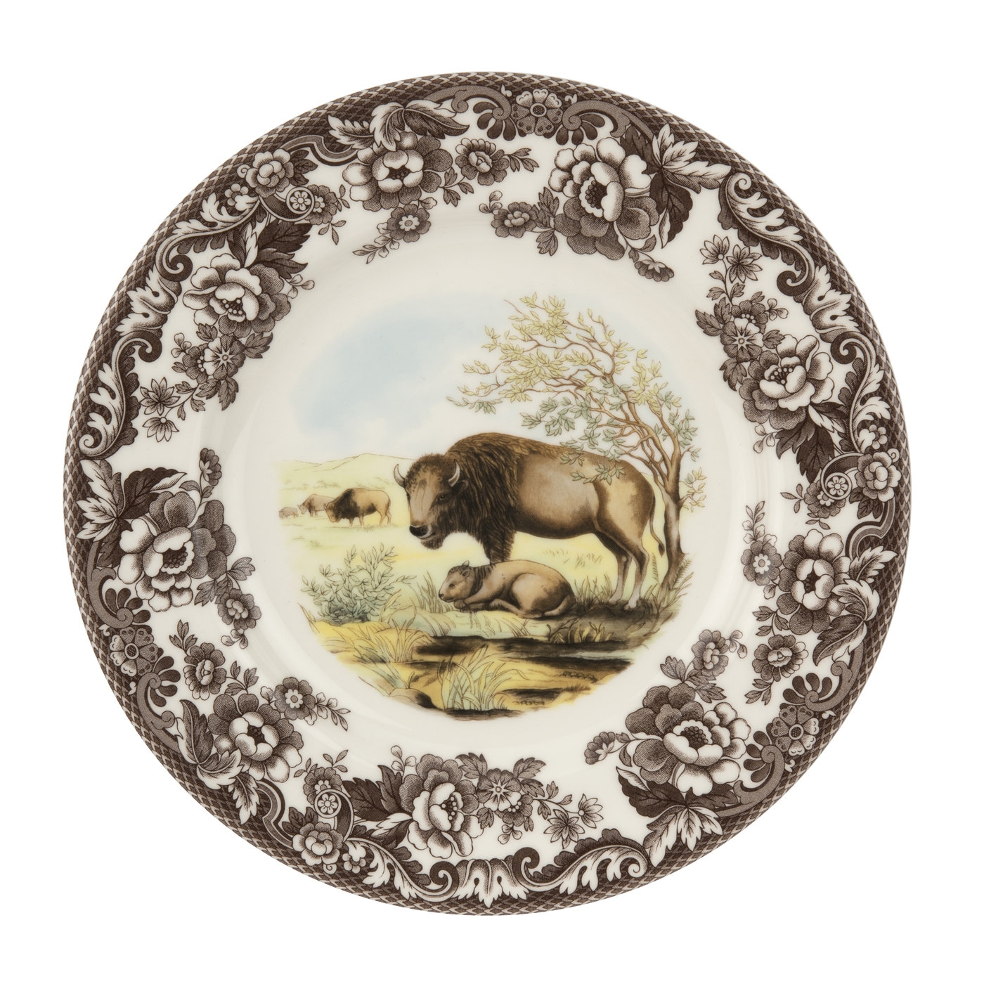 Woodland Dinner Plate 10.5 Inch, Bison image number null