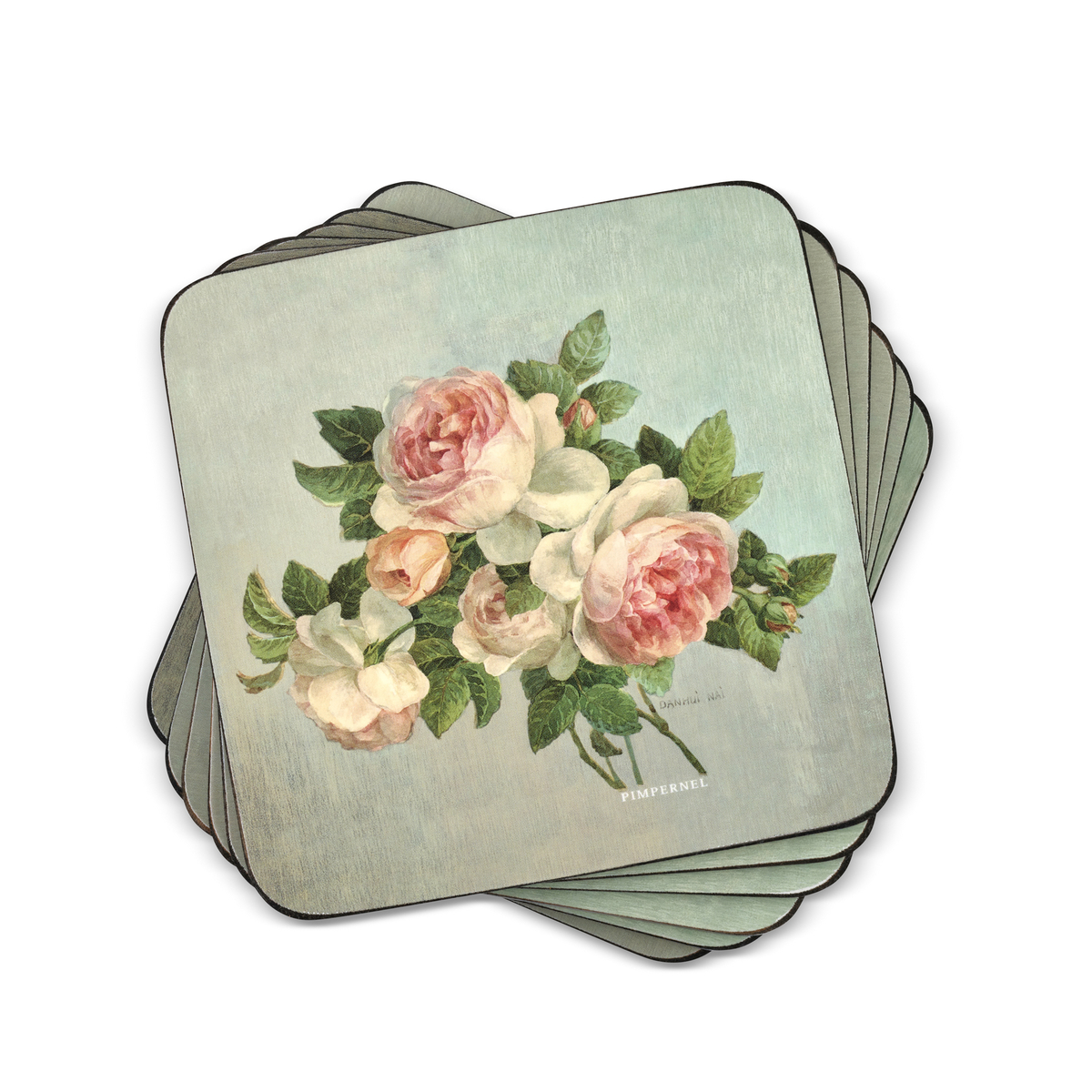 Antique Rose Set of 6 Coasters image number null