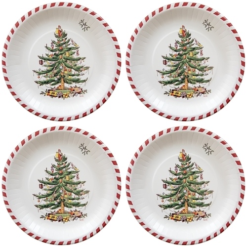 Candy Cane Christmas Tree Paper Dinner Plate image number null