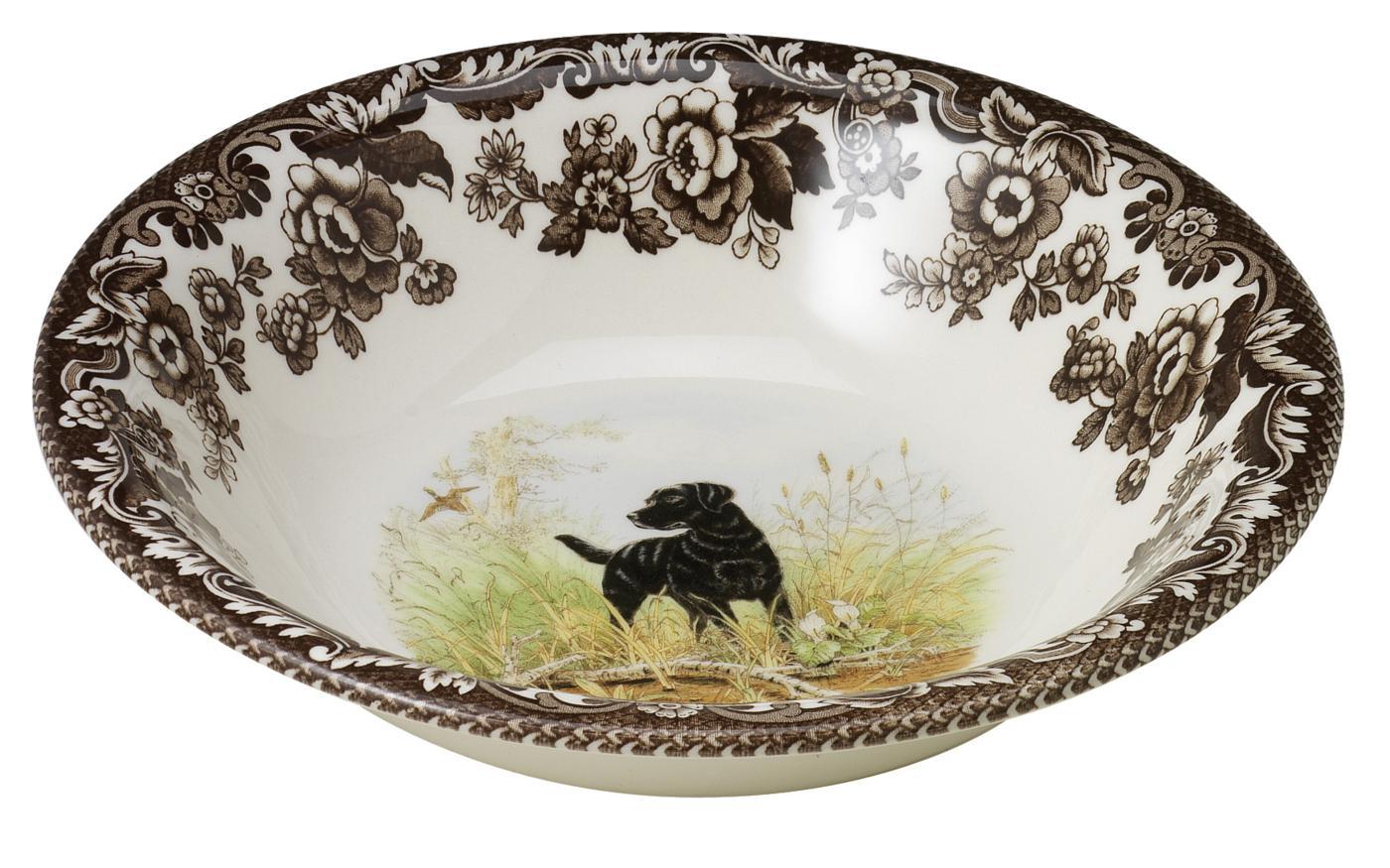 Woodland Ascot Cereal Bowl 8 Inch, Black Labrador Retriever image number null