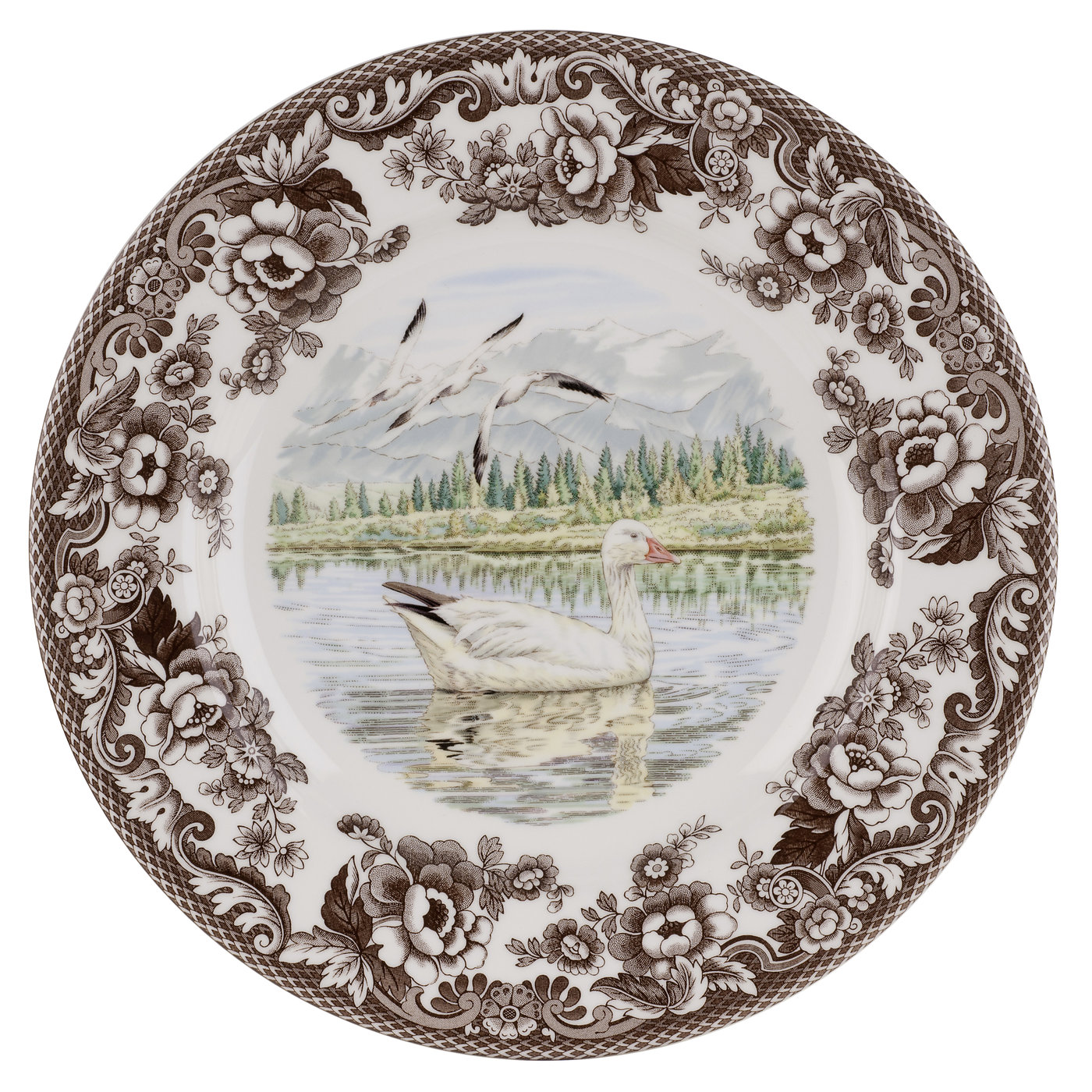 Woodland Dinner Plate 10.5 Inch, Snow Goose image number null