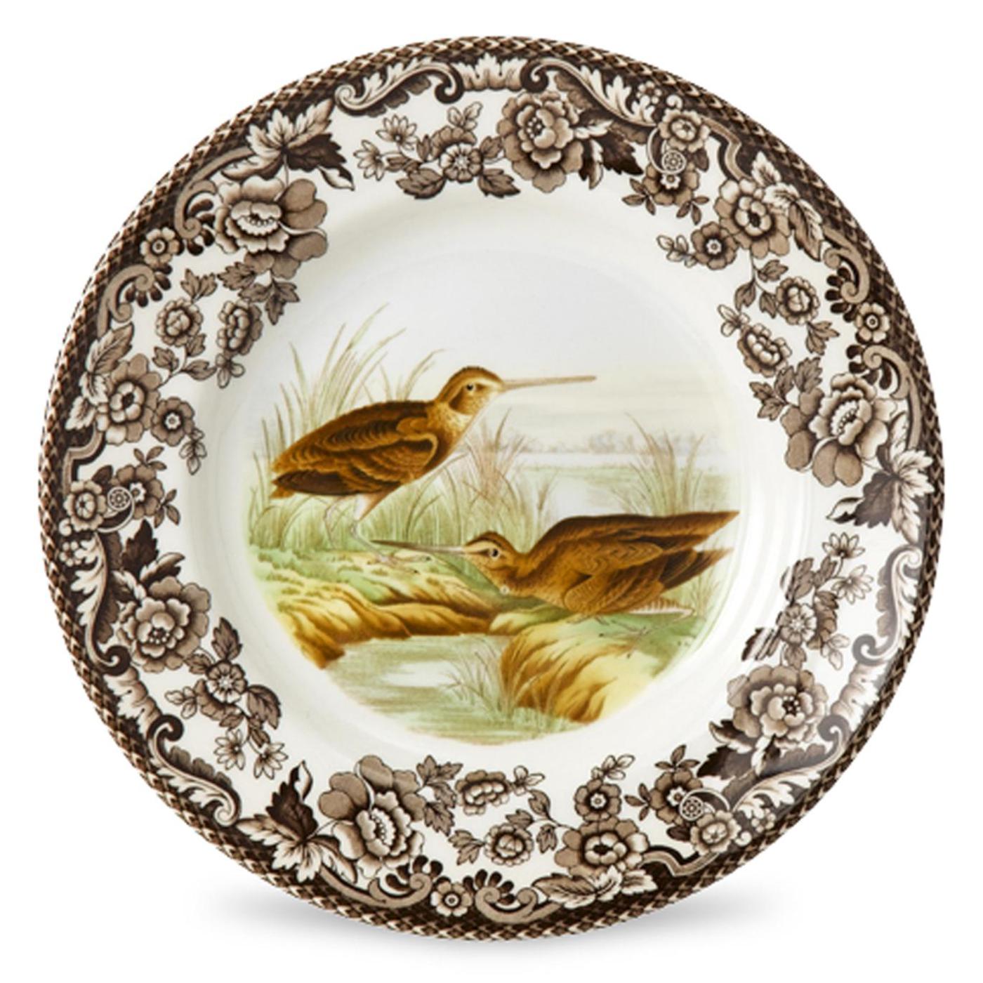 Woodland Snipe Motif Bread Plate, 6 Inch image number null