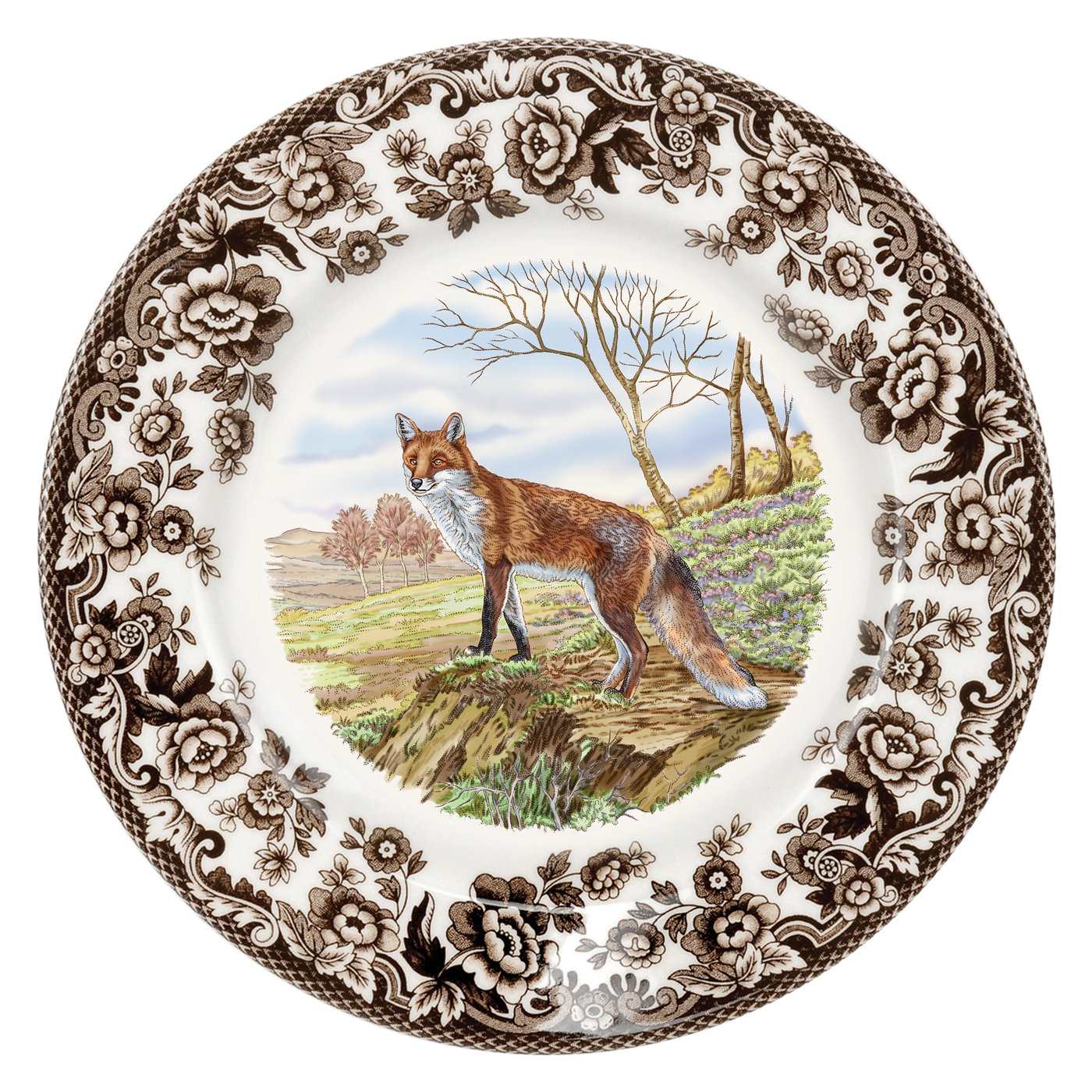 Woodland Salad Plate 8 Inch, Red Fox image number null