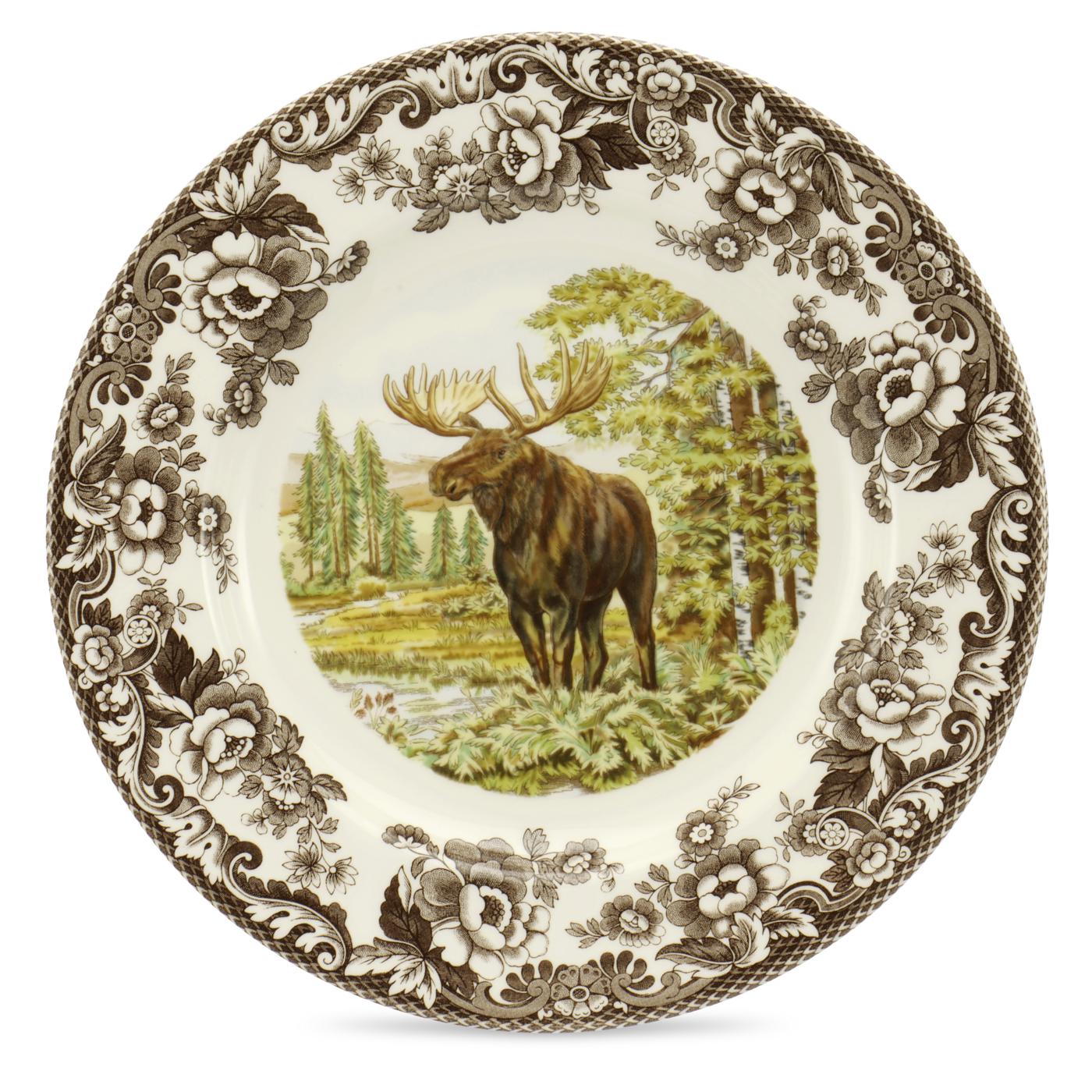 Woodland Dinner Plate 10.5 Inch, Moose image number null