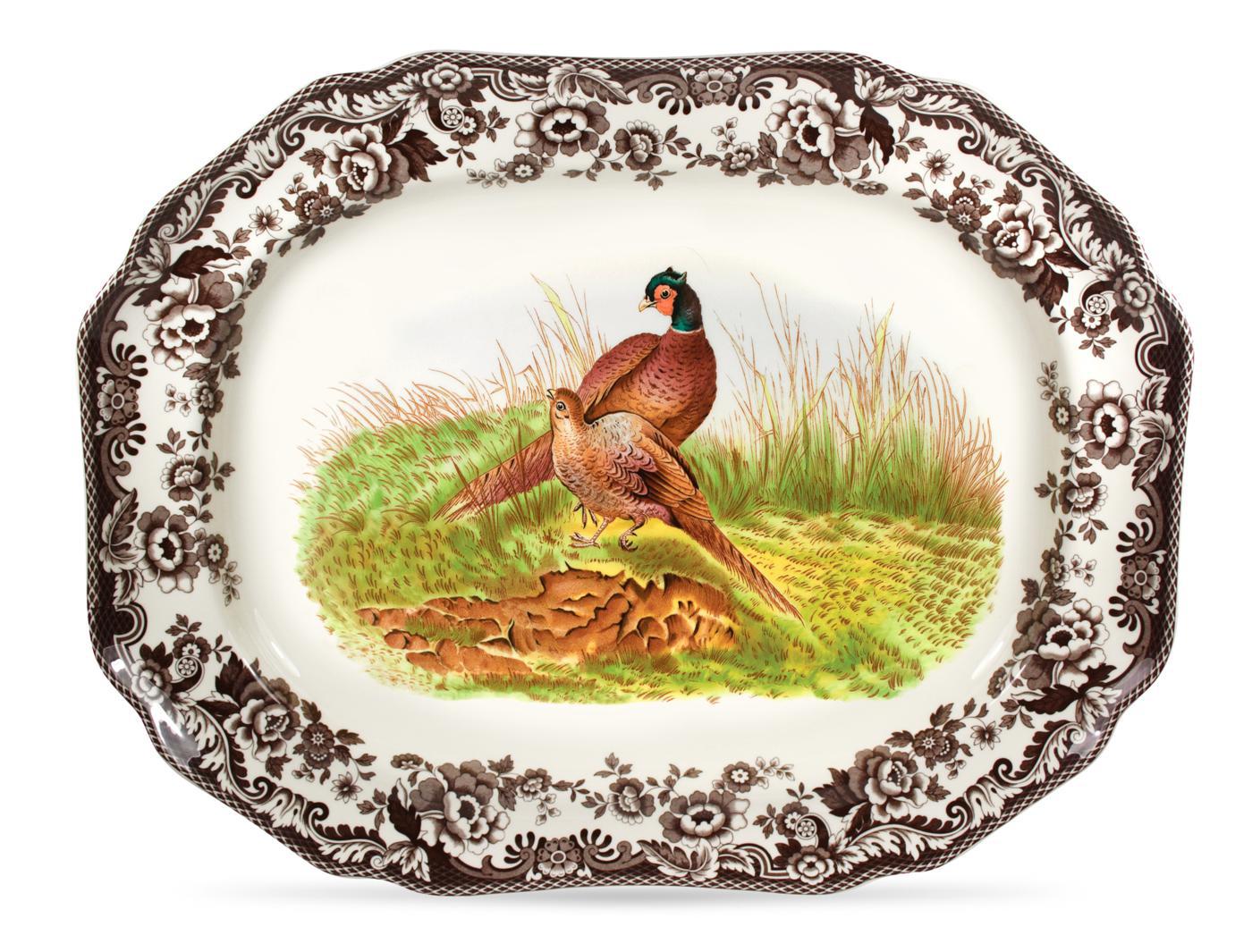 Woodland Octagonal Platter 19 Inch, Pheasant image number null