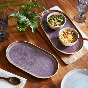 Minerals Medium Oval Platter, Amethyst Minerals Medium Oval Platter, Amethyst