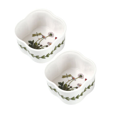 Botanic Garden Set of 2 Scalloped Ramekins, Daisy