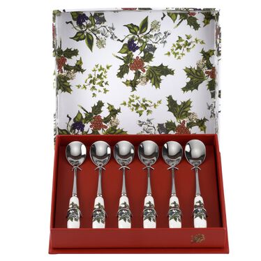 The Holly and The Ivy Set of 6 Teaspoons