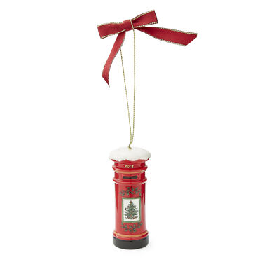 Christmas Tree Red Post Box Ornament