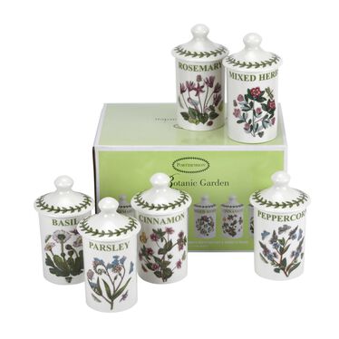 Botanic Garden Herb & Spice Jars Set of 6