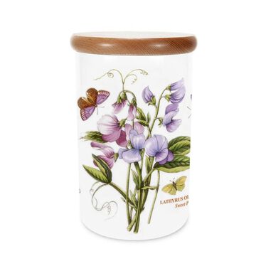 Botanic Garden 8 Inch Storage Jar, Sweet Pea