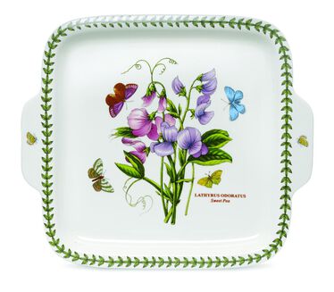Botanic Garden Square Handled Dessert Dish