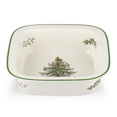 Christmas Tree Square Rimmed Dish Christmas Tree Square Rimmed Dish