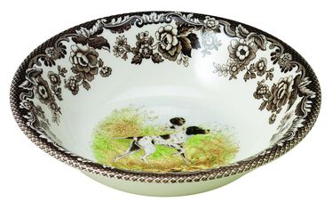 Woodland Ascot Cereal Bowl 8 Inch, Flat Coated Pointer