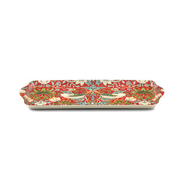 Morris & Co.  Strawberry Thief Red Melamine Sandwich Tray Morris & Co.  Strawberry Thief Red Melamine Sandwich Tray