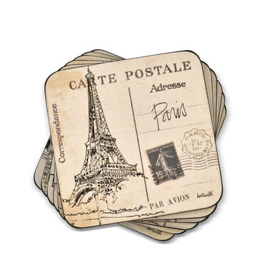 Postcard Sketches Set of 6 Coasters Postcard Sketches Set of 6 Coasters