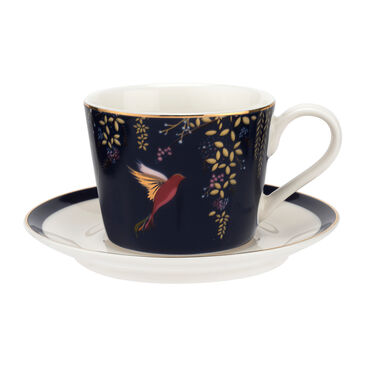 Sara Miller Chelsea Teacup & Saucer, Navy Sara Miller Chelsea Teacup & Saucer, Navy