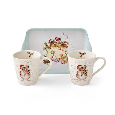 Wrendale Designs Holly Jolly Mug & Tray Set