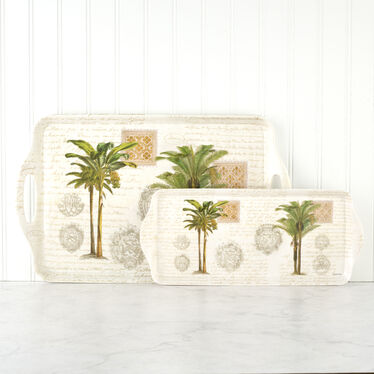Vintage Palm Study Large Handled Tray