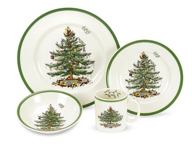 Christmas Tree 4 Piece Place Setting