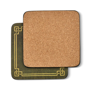 Shagreen Leather Coasters Set of 6 Shagreen Leather Coasters Set of 6