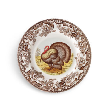 Woodland Turkey Soup Plate 9 Inch