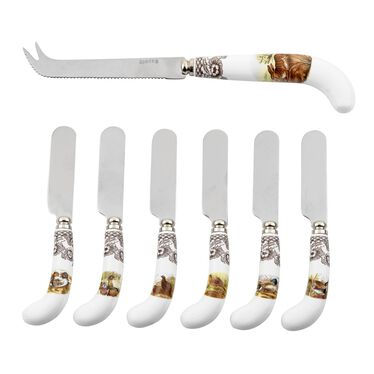 Woodland Cheese Knife & 6 Spreaders