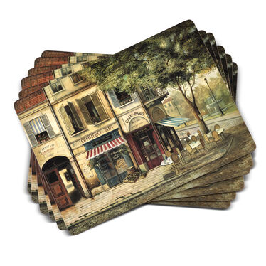 Parisian Scenes Set of 4 Large Placemats
