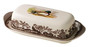 Woodland Covered Butter Dish, Mallard