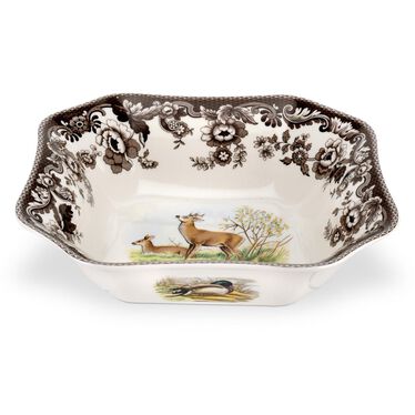 Woodland Square Serving Bowl 9.5 Inch, Deer