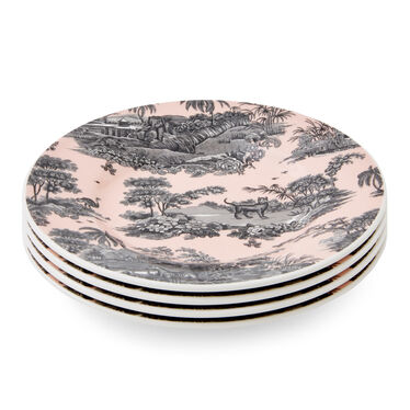 Zoological Gardens Set of 4 Tea Plates