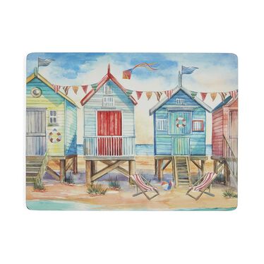 Beach Huts Set of 4 Large Placemats