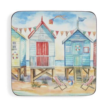 Beach Huts Set of 6 Coasters