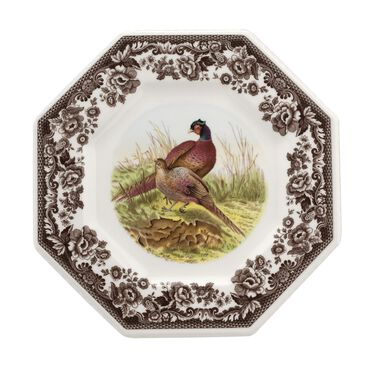 Woodland Octagonal Plate 9.5 Inch, Pheasant