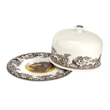 Woodland 2 Piece Serving Platter & Dome, Turkey