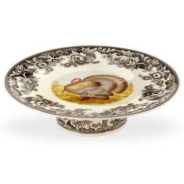 Woodland Footed Cake Plate 10.5 Inch, Turkey