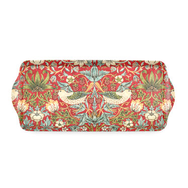 Morris & Co.  Strawberry Thief Red Melamine Sandwich Tray Morris & Co.  Strawberry Thief Red Melamine Sandwich Tray