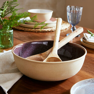 Mineral Medium Serving Bowl, Amethyst Mineral Medium Serving Bowl, Amethyst