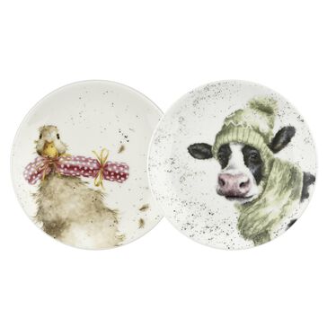 Wrendale Designs Cow & Duck 2 Coupe Plates