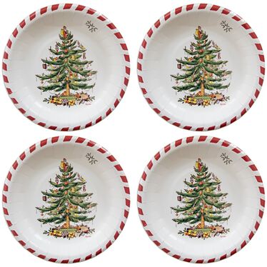 Candy Cane Christmas Tree Paper Lunch Plate