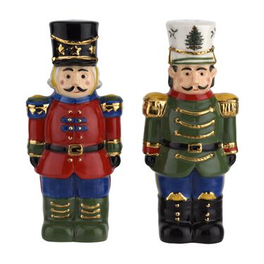 Christmas Tree 4.5 Inch Nutcracker Salt & Pepper Shakers