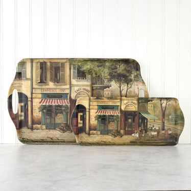 Parisian Scenes Large Melamine Handled Tray