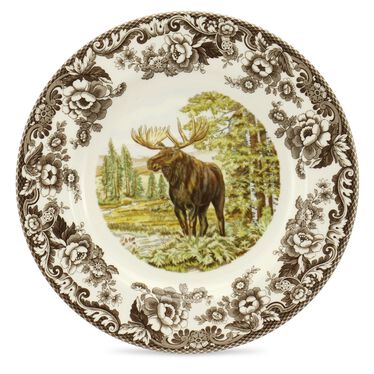 Woodland Dinner Plate 10.5 Inch, Moose