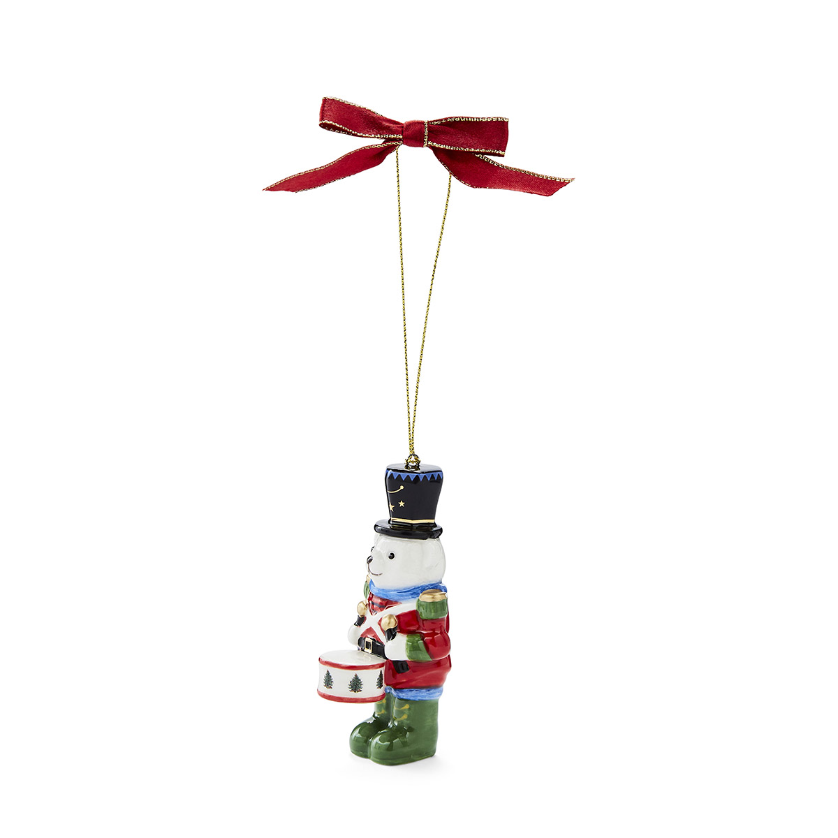 Christmas Tree Teddy Bear Nutcracker Ornament image number null