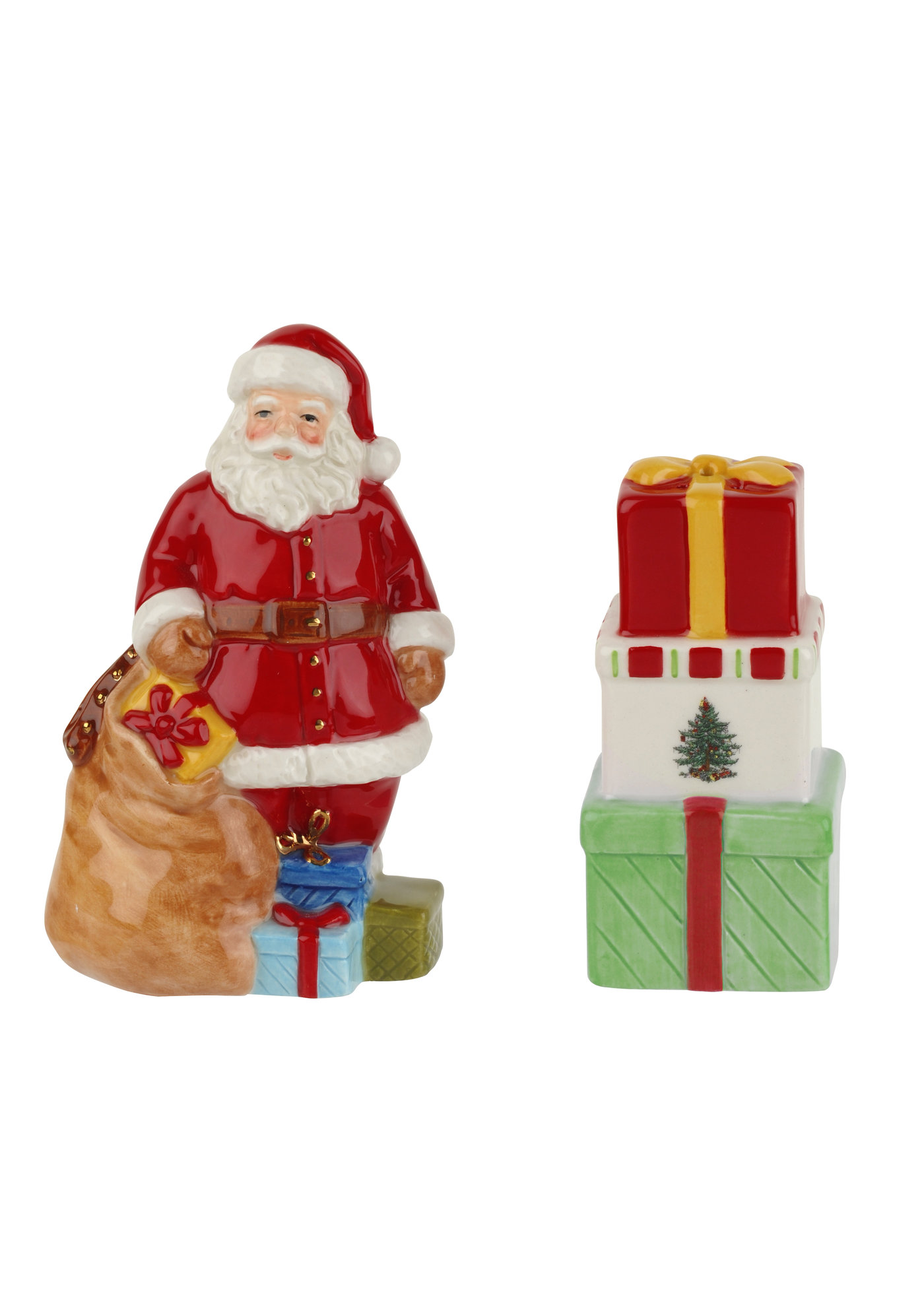 Christmas Tree Santa Salt and Pepper Gift Boxed image number null