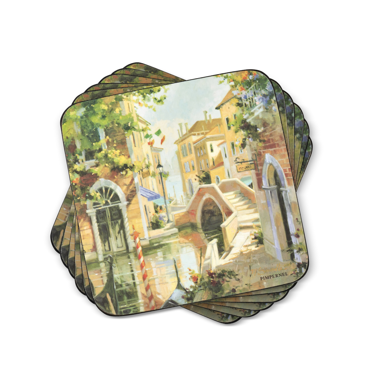 Venetian Scenes Coasters Set of 6 image number null